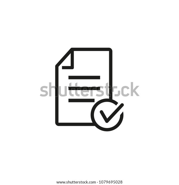 Icon of approved loan. Checklist, file,\
document. Paperwork concept. Can be used for topics like\
qualification, business,\
education