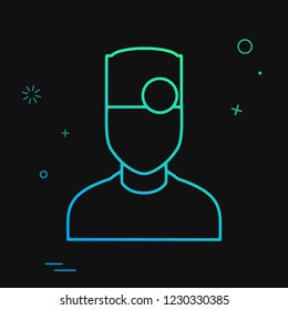 icon for apps and web sites, profession people icons, flat style, vector image