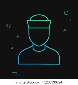 icon for apps and web sites, profession people icons, flat style, vector image