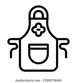 Symbol der Schürze, lineares Design