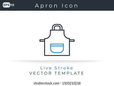 Icon Apron  For Website, Infographic Element. Vector Illustration