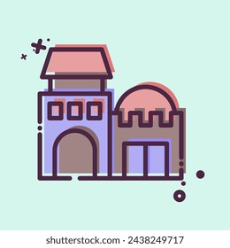 Icon Arab House. related to Qatar symbol. MBE style. simple design illustration.