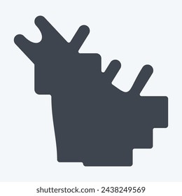 Icon Arabia. related to Qatar symbol. glyph style. simple design illustration.