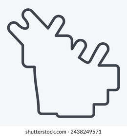 Icon Arabia. related to Qatar symbol. line style. simple design illustration.