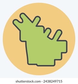 Icon Arabia. related to Qatar symbol. color mate style. simple design illustration.