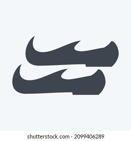 Icon Arabic Shoes - Glyph Style - Simple illustration,Design Icon vector, Good for prints, posters, advertisements, announcements, info graphics, etc.