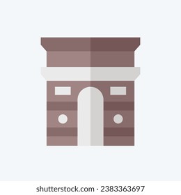 Icon ARC De Triomphe. related to France symbol. flat style. simple design editable. simple illustration