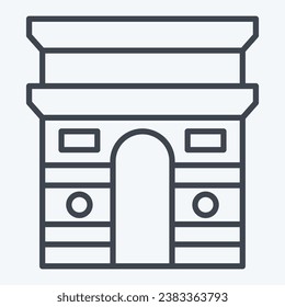 Icon ARC De Triomphe. related to France symbol. line style. simple design editable. simple illustration