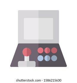 Icon arcade game in flat style. vector illustration and editable stroke. Isolated on white background.