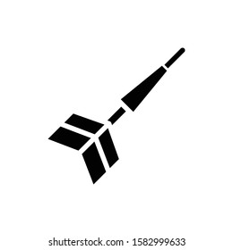 Icon archery in glyph style. vector illustration and editable stroke. Isolated on white background.
