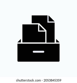 Archieve de iconos. Símbolo de almacenamiento de datos: vector.