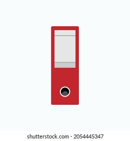 Icon Archieve. Red Data Folder Symbol  - Vector.