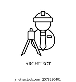Icon a architect, isolated against a clean background.