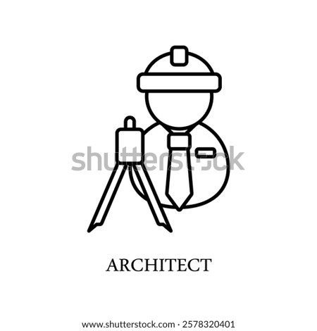 Icon a architect, isolated against a clean background.