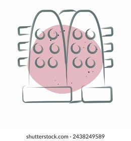 Icon Architecture. related to Qatar symbol. Color Spot Style. simple design illustration.