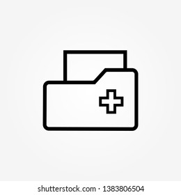 Icon archive report Single icon graphic design.Dossier folder outline icon. linear style sign for mobile concept and web design. The secret files simple line vector icon. Symbol, logo illustration. 