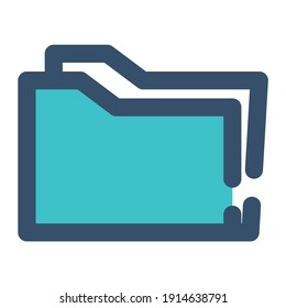 icon archive using filled line style and blue color