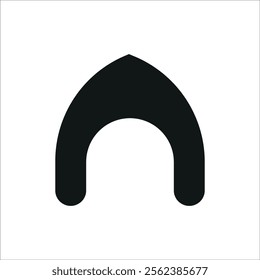 An Icon of Archway in Black Color on White Background