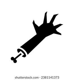 icono brazo zombie halloween, icono de Halloween, Spooky, Scary, Horor, icono simple y minimalista