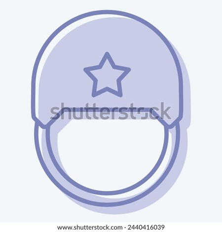 Icon Army Helmet. related to Military And Army symbol. two tone style. simple design illustration