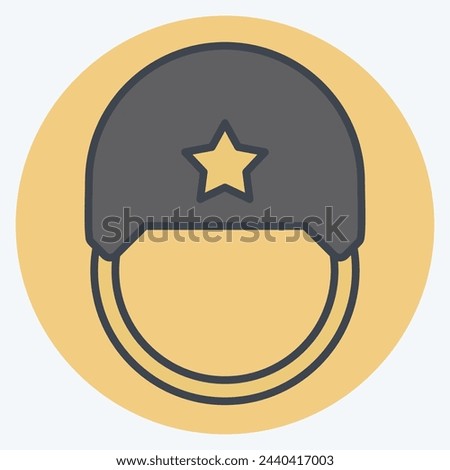 Icon Army Helmet. related to Military And Army symbol. color mate style. simple design illustration