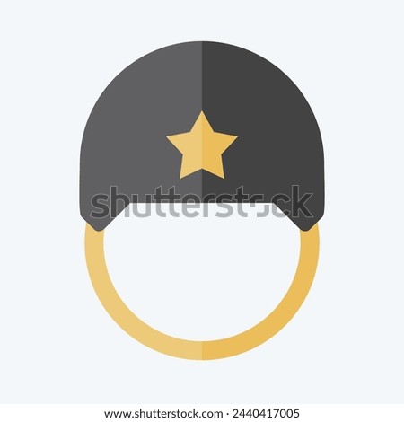 Icon Army Helmet. related to Military And Army symbol. flat style. simple design illustration