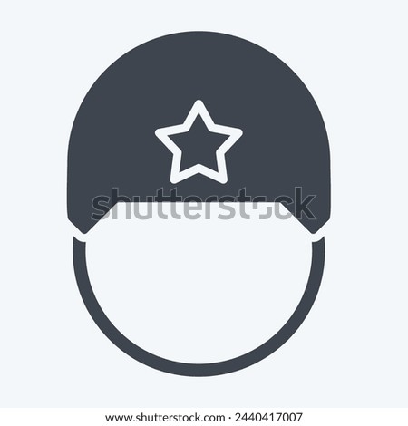 Icon Army Helmet. related to Military And Army symbol. glyph style. simple design illustration