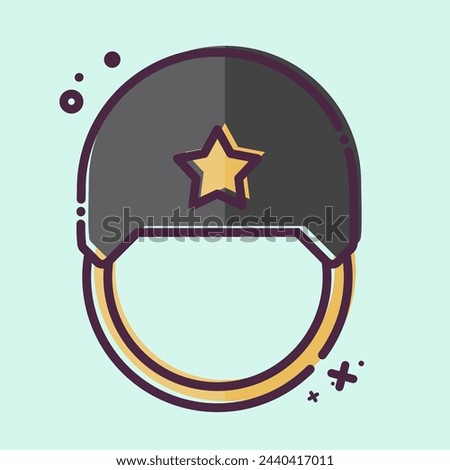 Icon Army Helmet. related to Military And Army symbol. MBE style. simple design illustration