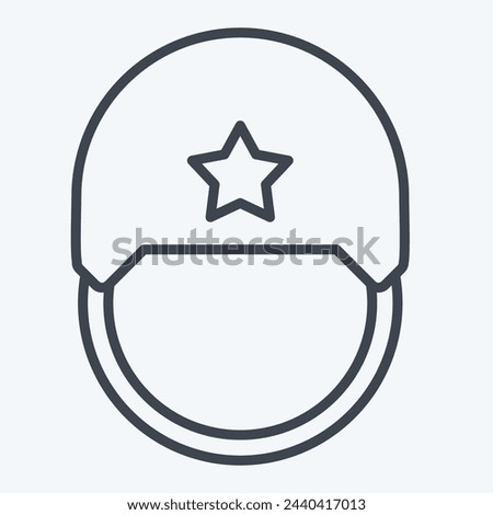 Icon Army Helmet. related to Military And Army symbol. line style. simple design illustration