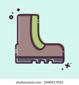 Icon Army Shoe. related to Military And Army symbol. MBE style. simple design illustration