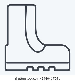 Icon Army Shoe. related to Military And Army symbol. line style. simple design illustration