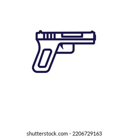  icono del ejército y colección de guerra. Límpido, peligroso, icono de contorno militar aislado en fondo blanco. Signo vectorial de línea, símbolo para web y móvil