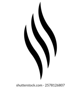 Icon aroma evaporation logo warm smoke vapor diffusion