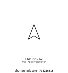Icon arrow direction location navigation up graphic design single icon vector