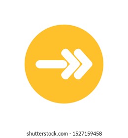 icon of arrow double tip in color circle illustration