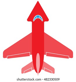 Icon arrow in the form of an airplane