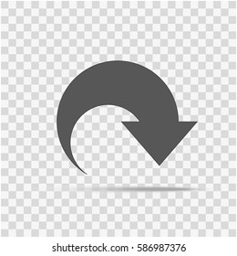 Icon Arrow isolated on a stylish background. Vector illustration
