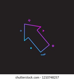 icon arrow left vector design