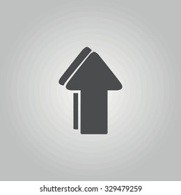 Icon arrow pointing upwards.