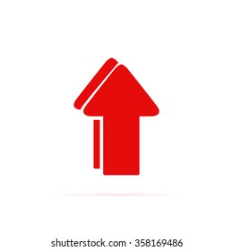 Icon arrow pointing upwards.
