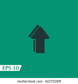 Icon arrow pointing upwards.