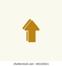 Icon arrow pointing upwards.