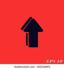 Icon arrow pointing upwards.
