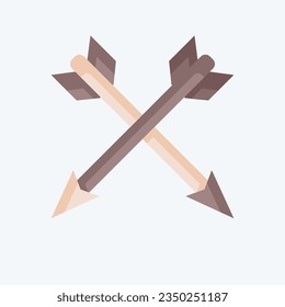 Icon Arrow. related to American Indigenous symbol. flat style. simple design editable. simple illustration