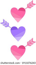 Icon with an arrow stuck in the heart