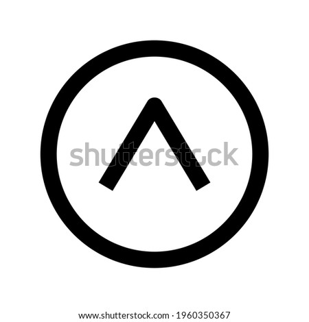 Icon Arrow Up With Style Outline