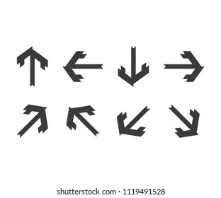 Icon arrow symbol triangle abstract, letter a, plane aircraft, mountain