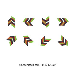 Icon arrow symbol triangle abstract, letter a, plane aircraft, mountain