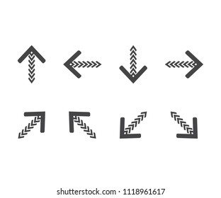 Icon arrow symbol triangle, plane aircraft , a letter