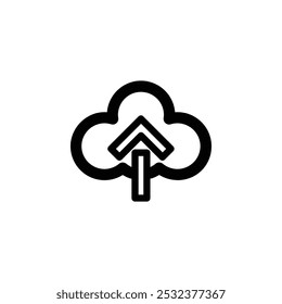 Icon Arrow Upload in Cloud vector illustration